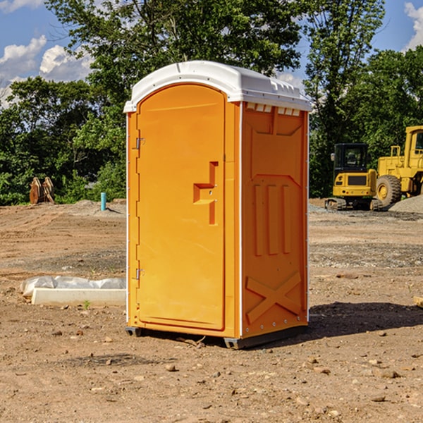 how often are the portable restrooms cleaned and serviced during a rental period in Moneta VA